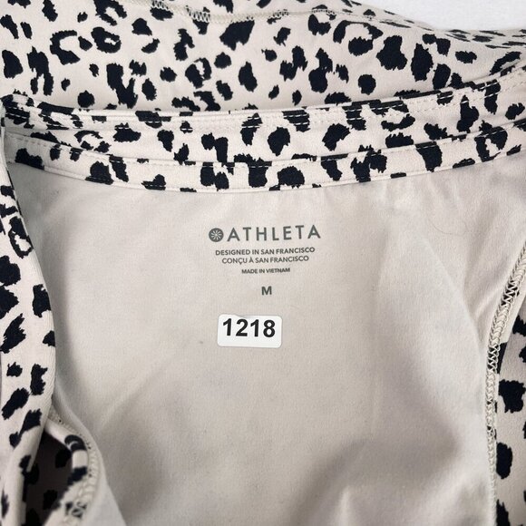 Athleta Shanti Crop Leopard Print Tank Top Stretch Sleeveless Scoopneck Women M - Picture 9 of 12